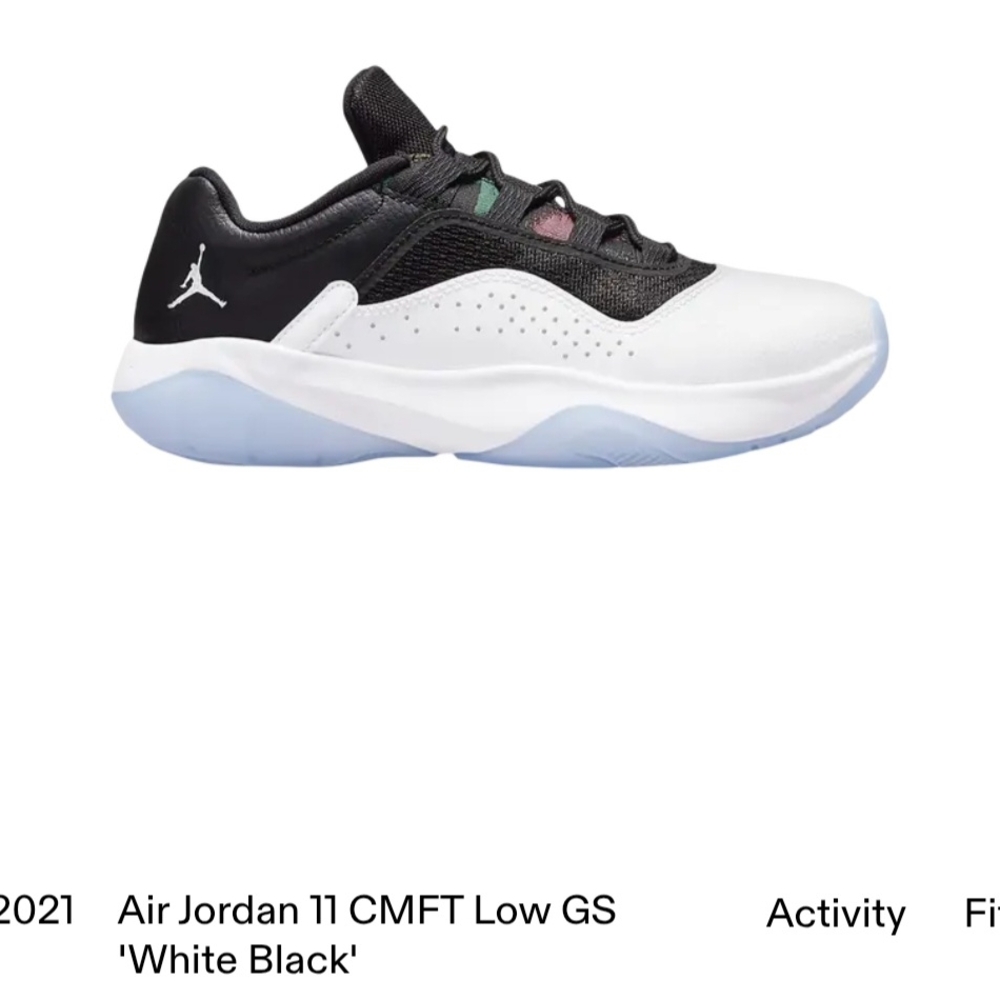 Air Jordan 11 CMFY Kids' Sneakers - Black and White